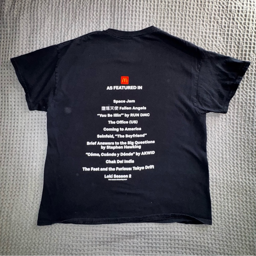 Black McDonald’s “As Featured In”Graphic T-Shirt